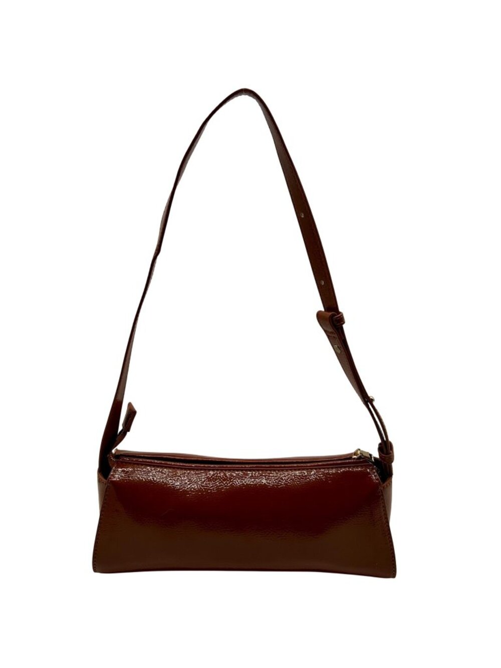 MMs Brands Brown Leather Baguette Purse